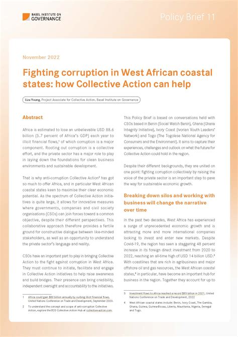 Policy Brief 11: Fighting corruption in West African coastal states ...