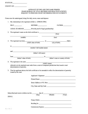 Bill Of Sale Form Idaho Affidavit Of Mailing Per Order For Publication ...