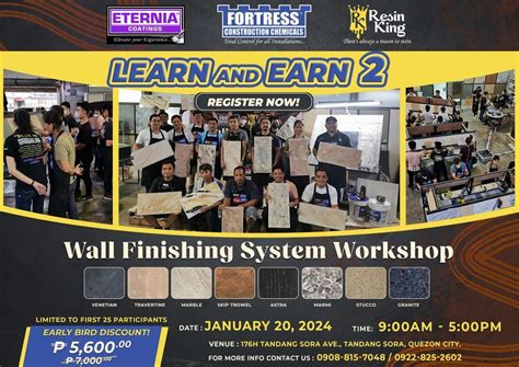 WALL FINISHING SYSTEM WORKSHOP, Tandang Sora, Quezon City, 20 January ...