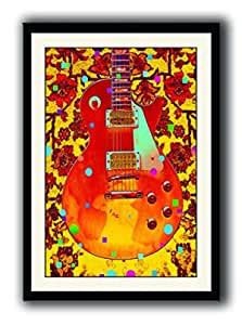 ArtStory Abstract Colorful Guitar framed wall painting : Amazon.in ...