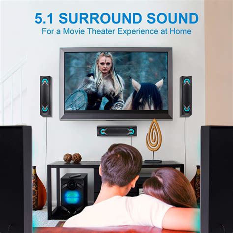 Buy Nyne NHT5.1RGB 5.1 Channel Home Theatre System – Bluetooth, USB, SD ...