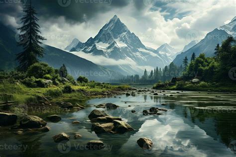 See related image detail. a mountain lake - AI Generated 32308810 Stock Photo at Vecteezy