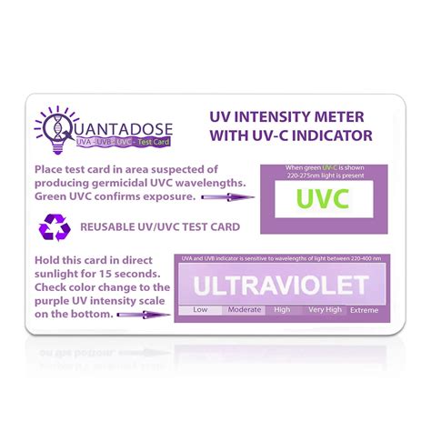 QuantaDose® UVC Light Test Card with UVC Light India | Ubuy