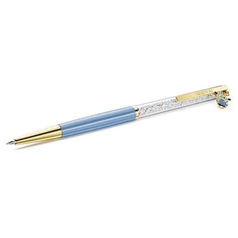 Crystalline ballpoint pen, Minions, Blue, Gold-tone plated | Swarovski