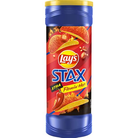Lay's Stax Xtra Flamin' Hot Potato Chips, 5.5 oz Canister - Walmart.com