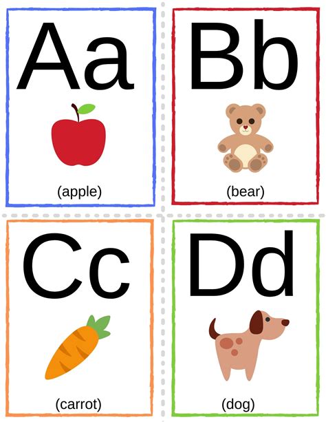 Free Preschool Kindergarten Abc Flashcards Printable Chart – Artofit