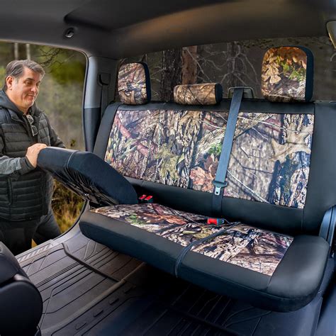 Amazon.com: Mossy Oak Camo Truck Bench Seat Cover Fits All Full-Size Silverado F-150 Ram Sierra ...