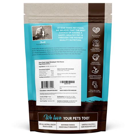 Raw Paws Yak Cheese Himalayan Dog Chews - Packed in USA - Natural Yak ...
