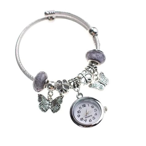 ZOVUTA Women And Girls Fashion Stainless Steel Beaded Adjustable Quartz ...