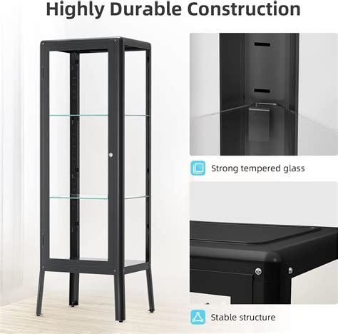 Buy Ryoko Glass Display Cabinet with Adjustable Shelves Durable Secure ...