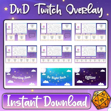 Buy Twitch Overlays Package for Livestream Dungeons and Dragons Online ...