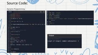 Longest Common Subsequence Algorithm 的图像结果