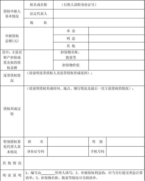 05-5 债权申报文件格式范本-盛龙纺织_word文档免费下载_文档大全