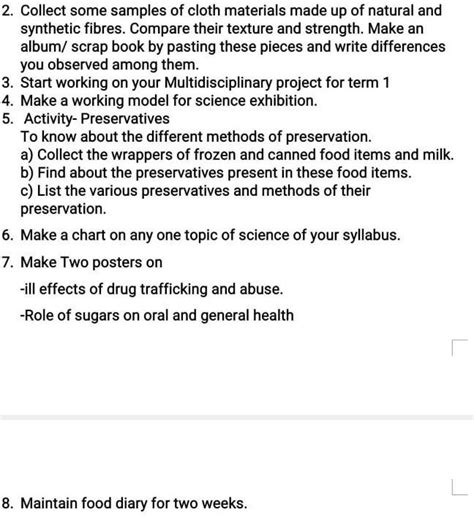 2. Collect some samples of cloth materials made up of natural and ...