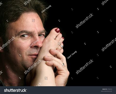 Handsome Man Kissing Womans Foot Black Stock Photo 793416 - Shutterstock