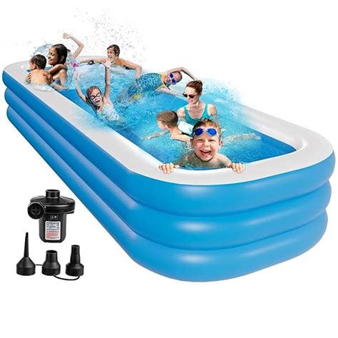 Acqa Scape Swimming Pool 10-Feet 3 Stripped for Kids-Inflatable ...