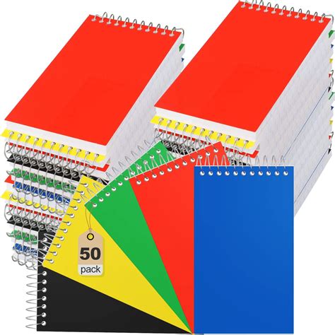 Amazon.com : 120 Pack Small Spiral Notebooks 3 x 5" Wirebound Top ...