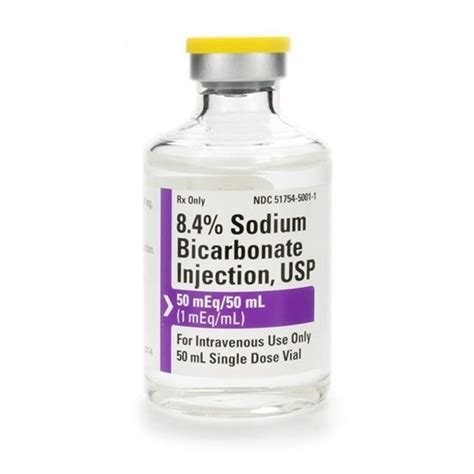 8.4% Sodium Bicarbonate Injection 1 mEq/mL, Single Dose Vial 50 mL | McGuff