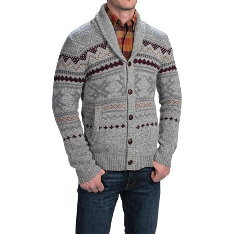 Woolrich Ultra-Line Fair Isle Cardigan Sweater - Button Front, Wool ...