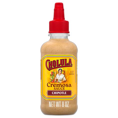 Cholula Cremosa Sauce, 8 oz Bottle with Smoky Chipotle Flavor, Creamy ...