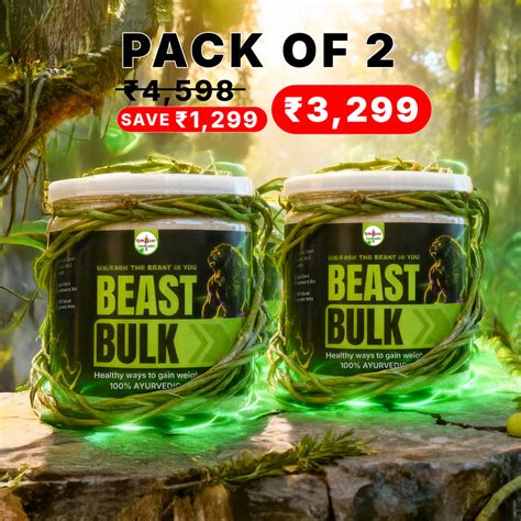Beast Bulk — Natural Ayurvedic Weight Gain Formula | 15 Herbs | Brimha ...