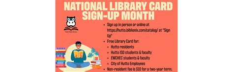 National Library Card Sign-Up Month | Hutto Connect