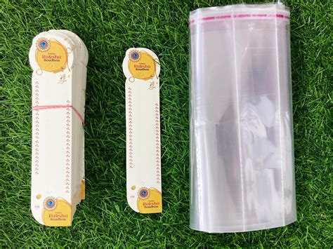 Rakhi Packaging Covers - 100 pieces (Cards+ Polybag) design -1 | Crafteriaa