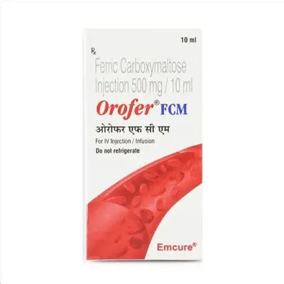 Buy OROFER FCM 500MG 10ML INJ online at best price | SURYA SPECIALITY ...