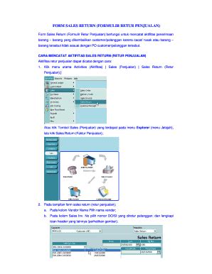 Fillable Online FORM SALES RETURN FORMULIR RETUR PENJUALAN Fax Email ...