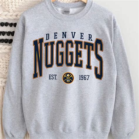 Vintage Denver Nuggets Sweatshirt, Denver Basketball Hoodie, Vintage ...