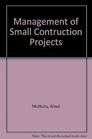 Management of Small Contruction Projects : Amazon.in: Books