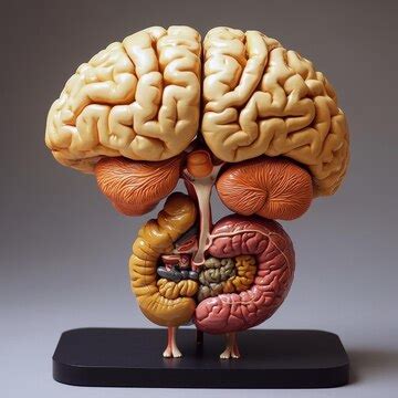 A model of a brain with the brain labeled as a brain | Premium AI ...