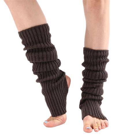 Long Leg Warmer Womens Men 80s Party Ribbed Knit Dance Sports Leg ...
