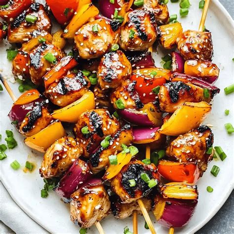 Easy Grilled Teriyaki Chicken Kabobs - Dinner Ideas For All | Meals for ...