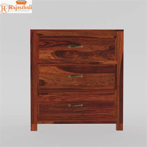 Mone Solid Wood Three Drawer Floor Mounted Chest Of Drawers in Honey O