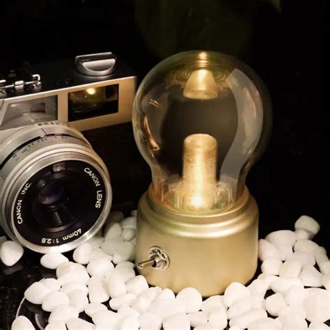 RetroGlow: Vintage-Style USB Rechargeable LED Bulb with Warm White Lig