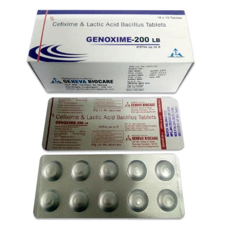 GENOXIME-200 LB Tablets Geneva Biocare