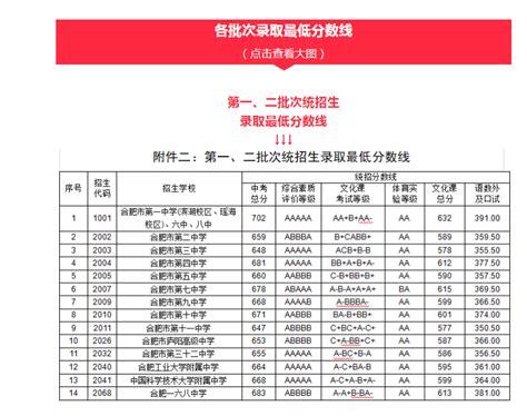 合肥中考录取分数线2023年各高中录取分数线一览表_新高考网