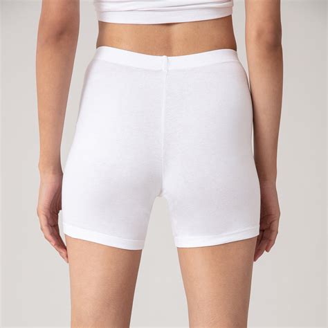 Stretch cotton cycling shorts-NYP083-White – Nykd by Nykaa