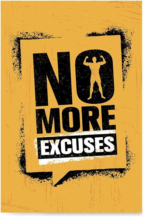 EzPosterPrints Motivational Gym Quote Poster Print - Inspirational ...