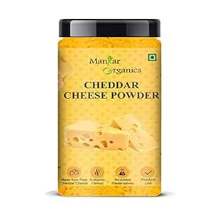 ManHar Organics Cheddar Cheese Powder 400gm Jar- Seasoning for ...