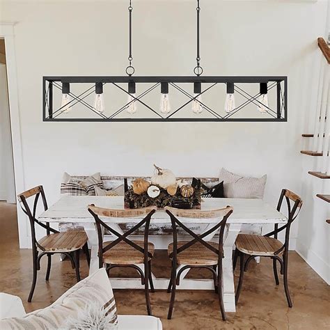 ACROMA Alodie 7-Light Matte Black Farmhouse Led Cage Chandelier 4007AZ ...