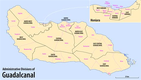 Guadalcanal Map Land Battle For Guadalcanal, (August 1942–February
