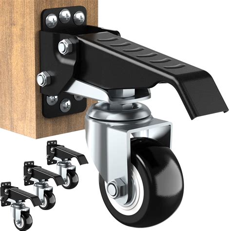 Solejazz Workbench Casters Wheels 660lbs Retractable Casters Set Of 4 ...