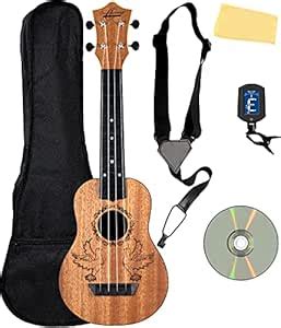 Oscar Schmidt OUN Soprano Ukulele Bundle with Gig Bag, Clip-on Tuner ...