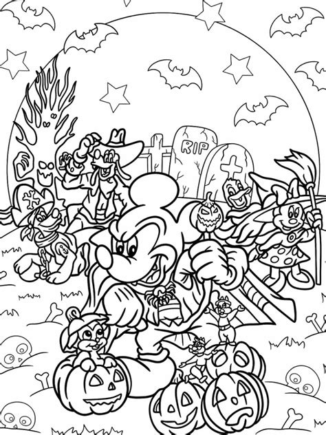 Disney Halloween Coloring Pages For Kids