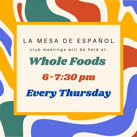 La Mesa de Español | It’s happening! Starting this Thursday, La Mesa ...
