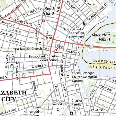 Elizabeth City, NC (2022, 24000-Scale) Map by United States Geological ...