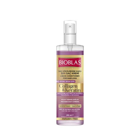 Bioblascollagen Keratin Liquid Conditioner Spray Makes The Hair Smooth ...