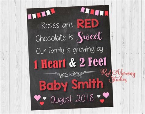 valentines day pregnancy announcement